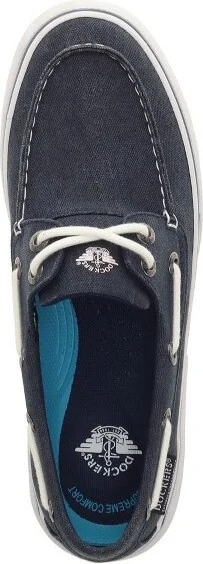 Dockers Mens Rowe Canvas Casual Lace Up Boat Shoe, Navy, Size - Image 2