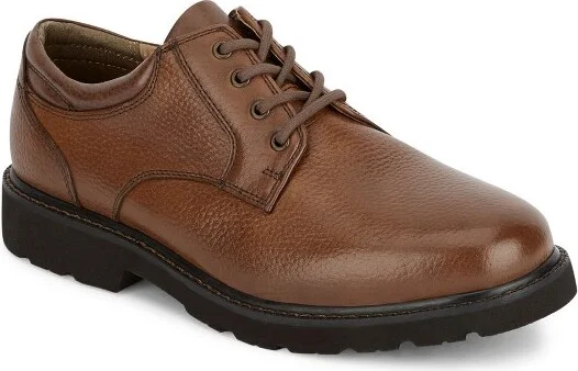 Dockers Mens Shelter Synthetic Leather Rugged Casual Oxford Shoe - Wide Widths Available, Dark Tan, Size