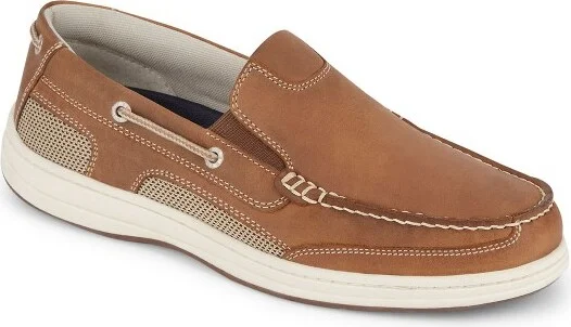 Dockers Mens Tiller Leather Casual Slip On Loafer Boat Shoe with Stain Defender, Dark Brown, Size