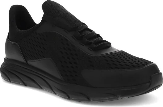 Dockers Mens Torben Lightweight Slip Resistant Work Casual Lace Up Safety Sneaker Shoe, Black, Size