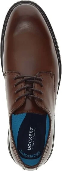 Dockers Mens Tradeston Rugged Dress Casual Lace Up Oxford Shoe, Dark Tan, Size - Image 2