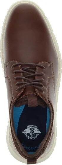 Dockers Mens Trine Slip Resistant Work Casual Lace Up Oxford Shoe, Dark Tan, Size - Image 2