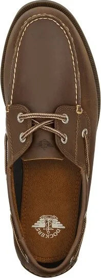Dockers Mens Vargas Leather Casual Classic Boat Shoe, Rust, Size - Image 3