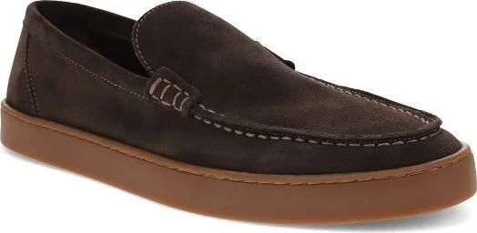 Dockers Mens Varian Suede Leather Casual Slip On Loafer Shoe, Dark Brown, Size
