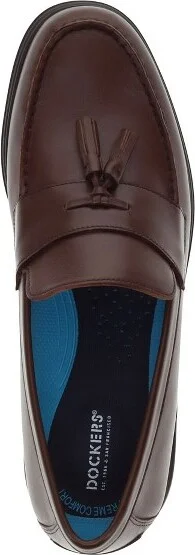 Dockers Mens Woodward Genuine Leather Dress Casual Tassel Loafer Shoe, Antique Brown, Size - Image 2