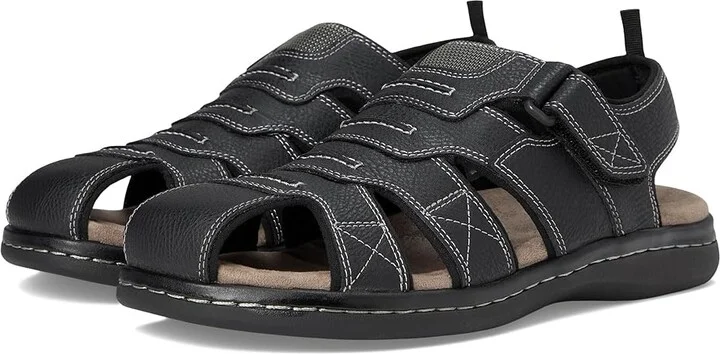 Dockers Searose Fisherman Sandal Men's Shoes Black : 7 D - Medium, Leather/Synthetic