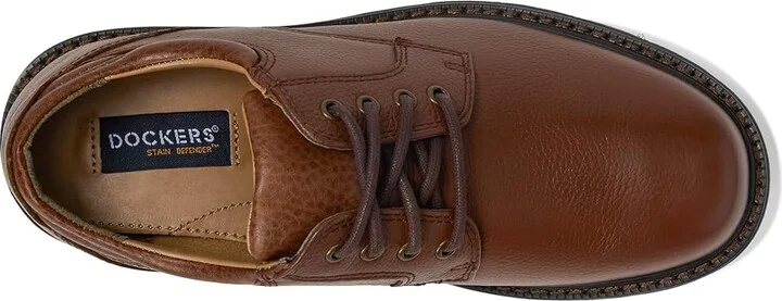 Dockers Shelter Plain Toe Men's Lace up casual Shoes Dark Tan Full Grain Leather : 7 D - Medium - Image 3