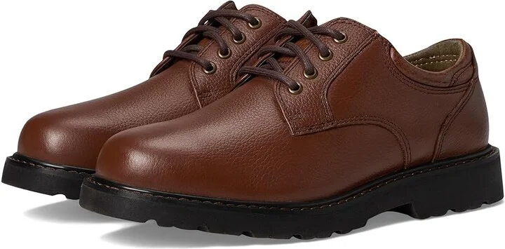 Dockers Shelter Plain Toe Men's Lace up casual Shoes Dark Tan Full Grain Leather : 7 D - Medium