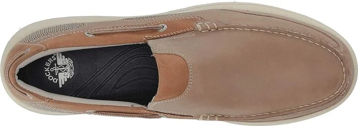Dockers Tiller Men's Slip on Shoes Taupe Crazy Horse : 7 D - Medium, Leather - Image 3