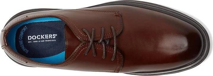 Dockers Tradeston Men's Lace Up Wing Tip Shoes Mahogany : 10.5 D - Medium, Leather - Image 2