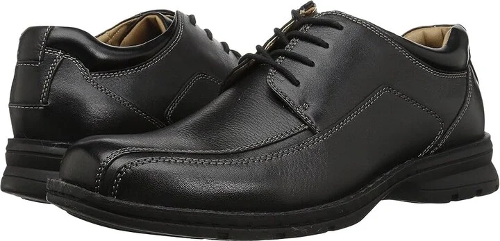 Dockers Trustee Moc Toe Oxford Men's Lace-up Bicycle Toe Shoes Black Tumbled Leather : 8 E - Wide