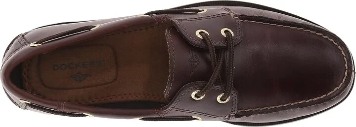Dockers Vargas Boat Shoe Men's Lace up casual Shoes Raisin Pull-Up : 7 D - Medium, Leather - Image 3