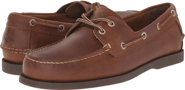 Dockers Vargas Boat Shoe Men's Lace up casual Shoes Rust Crazyhorse : 8 D - Medium, Leather