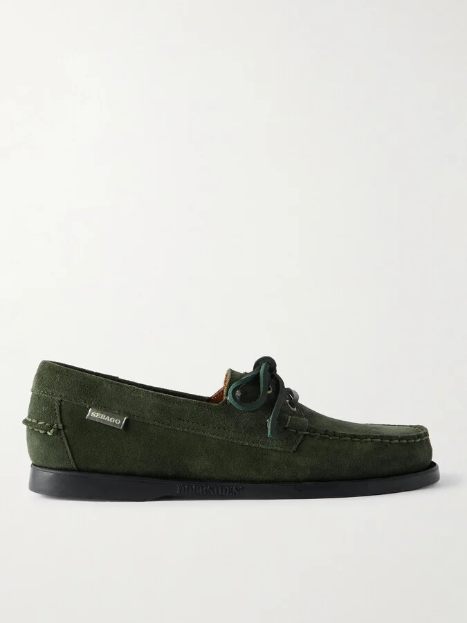 Docksides Portland Leather-Trimmed Suede Boat Shoes