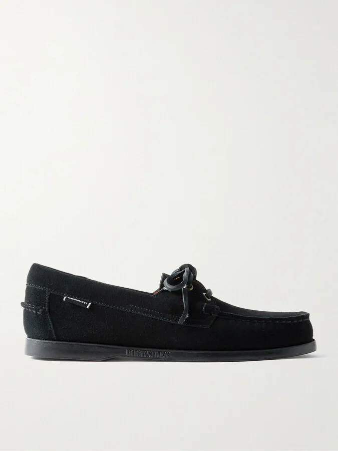 Docksides Portland Leather-Trimmed Suede Boat Shoes