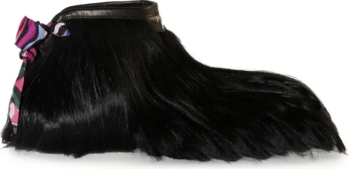 Doggy goat-hair ankle boots