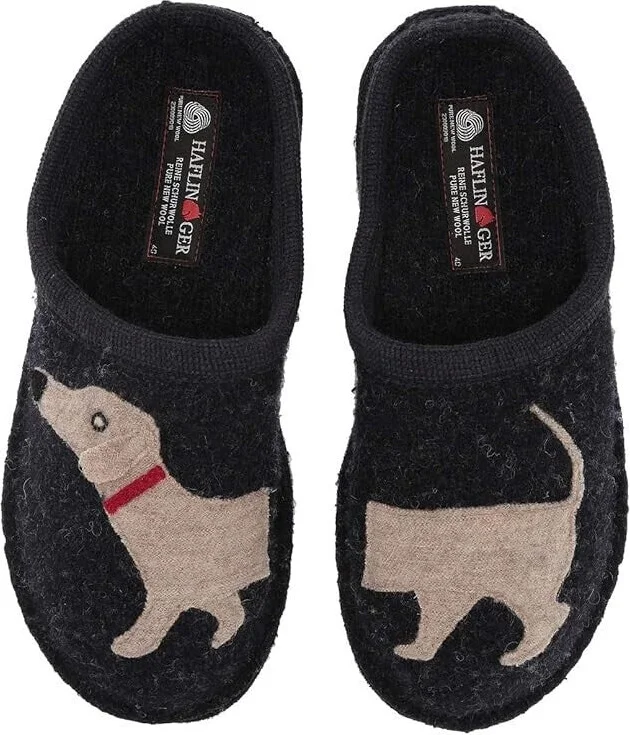 Doggy Slippers Women's US 5 Blue Wool Round Toe Slip On Shoes JDM1832