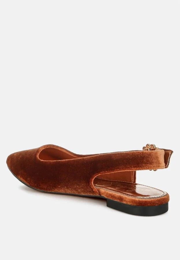 Dolan Velvet Slingback Flat Sandals - Image 3