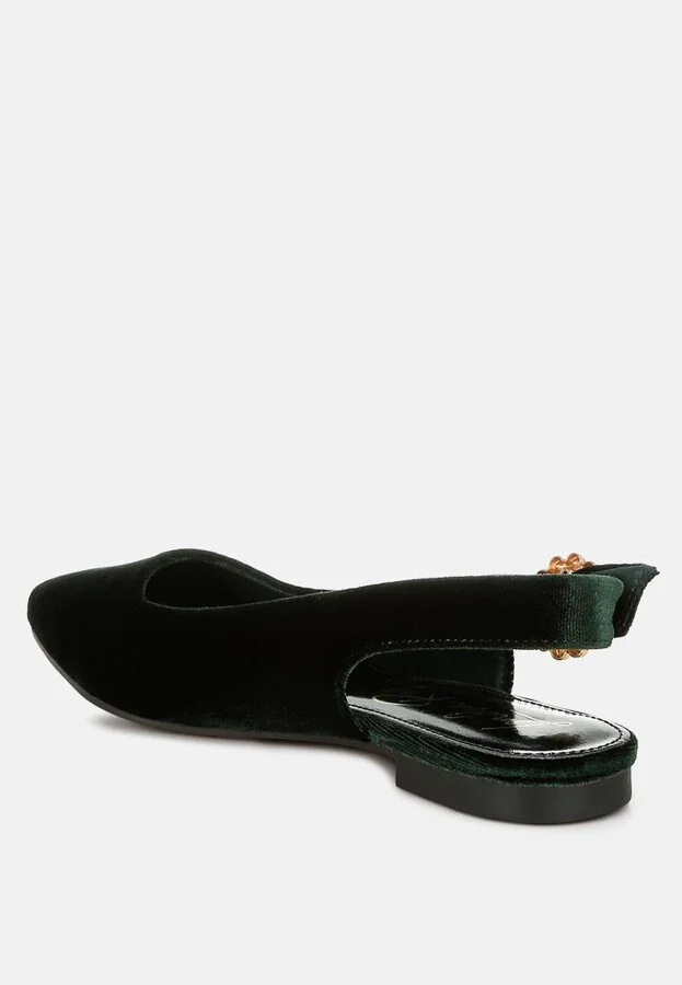 Dolan Velvet Slingback Flat Sandals - Image 4