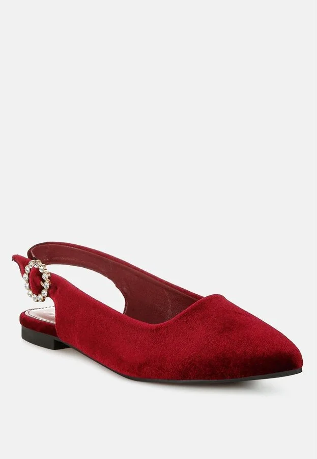 Dolan Velvet Slingback Flat Sandals - Image 6