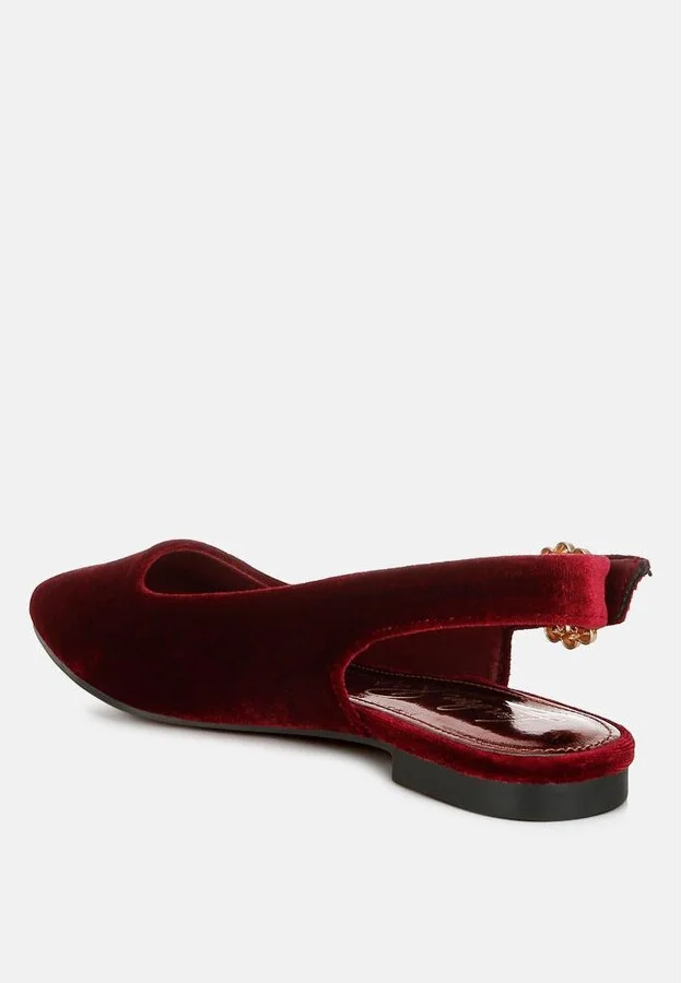 Dolan Velvet Slingback Flat Sandals - Image 7