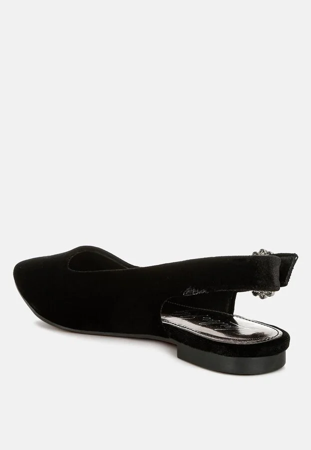 Dolan Velvet Slingback Flat Sandals - Image 8