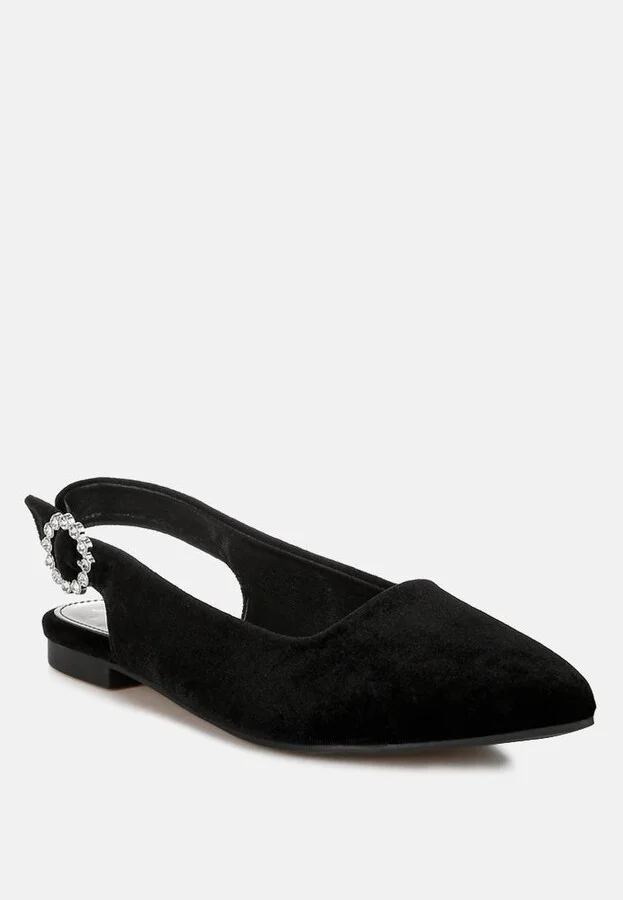 Dolan Velvet Slingback Flat Sandals - Image 9