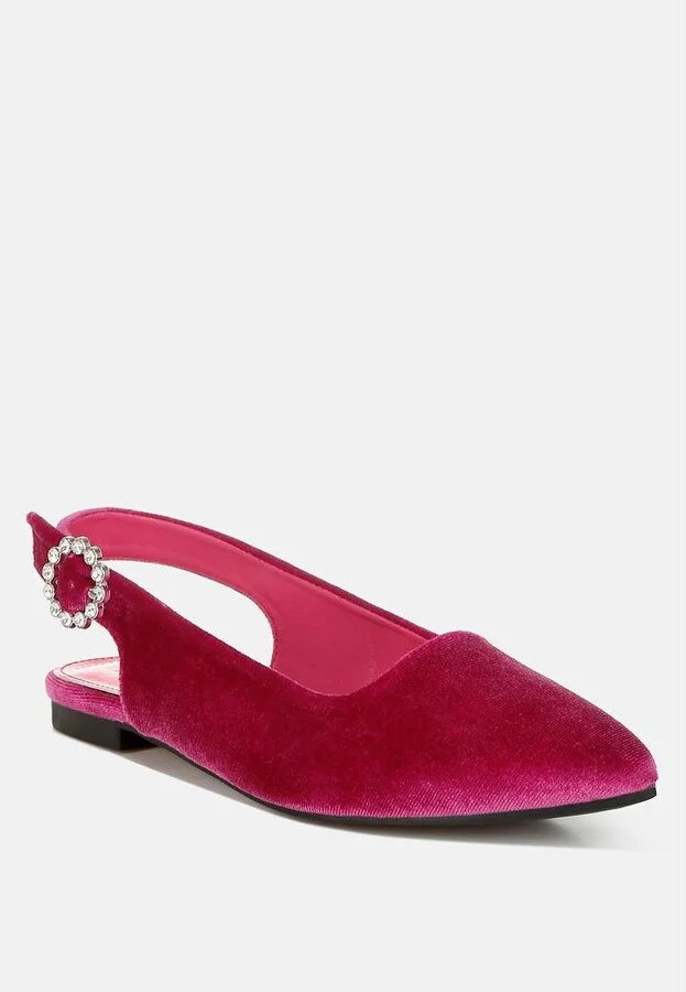 Dolan Velvet Slingback Flat Sandals - Image 11
