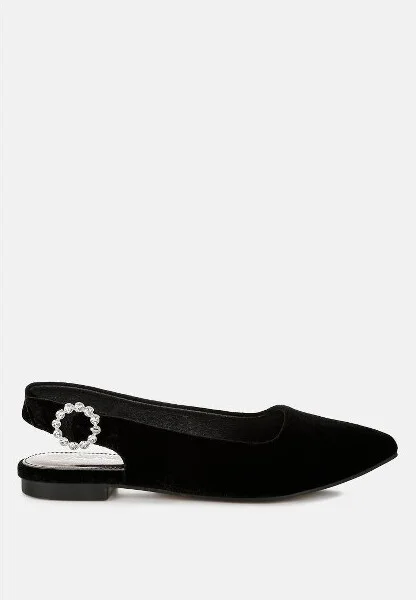 Dolan Velvet Slingback Flat Womens Sandals Women