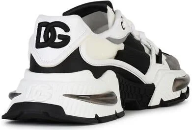 Dolce & Gabbana Airmaster Gray And Black Leather Blend Sneakers - Image 3