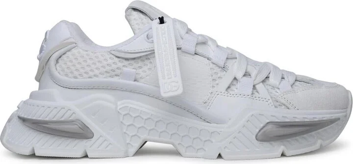 Dolce & Gabbana 'Airmaster' White Calf Leather Blend Sneakers