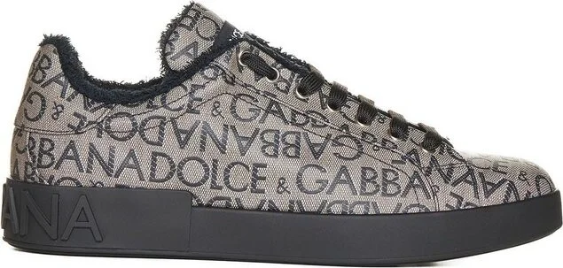Dolce & Gabbana Allover Logo Jacquard Portofino Sneakers
