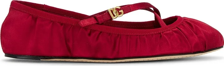 Dolce & Gabbana Ballerina Flat in Red