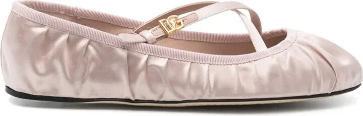 Dolce & Gabbana Ballerinas With Logo Buckle
