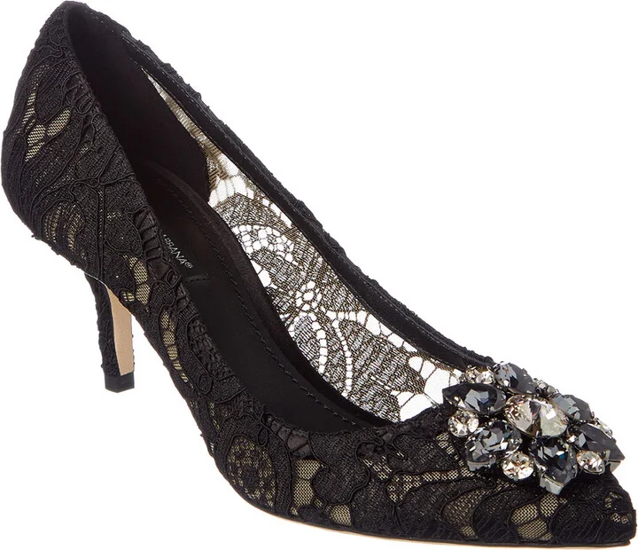 Dolce & Gabbana Bellucci 60 Embellished Taormina Lace Pump