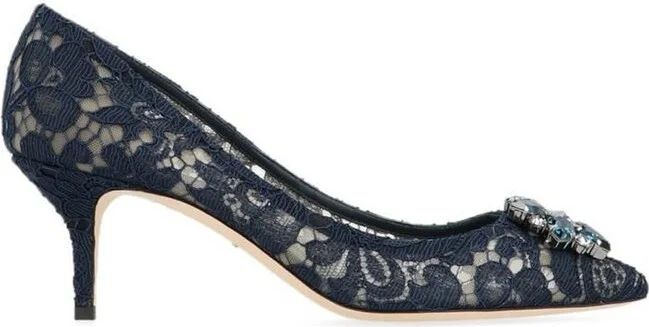 Dolce & Gabbana Bellucci Embellished Lace Pumps