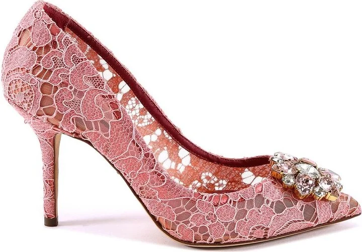 Dolce & Gabbana Bellucci Embellished Lace Stilettos