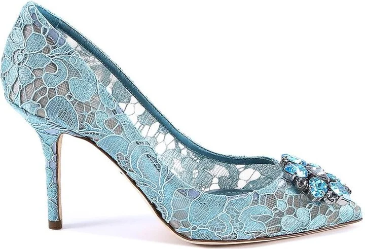 Dolce & Gabbana Bellucci Embellished Lace Stilettos