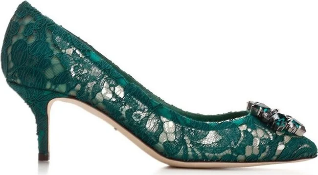 Dolce & Gabbana Bellucci Lace Embellished Pumps