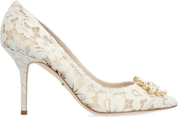 Dolce & Gabbana Bellucci Lace Embellished Pumps