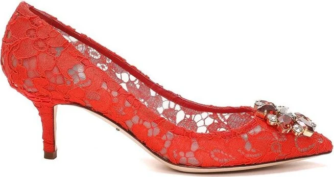 Dolce & Gabbana Bellucci Lace Embellished Pumps