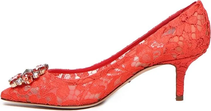 Dolce & Gabbana Bellucci Lace Pump - Image 4