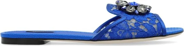 Dolce & Gabbana Bianca Lace Detailed Sandals