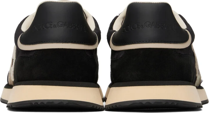 Dolce&Gabbana Black & Beige 'DG' Cushion Sneakers - Image 2