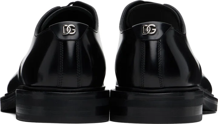 Dolce&Gabbana Black Brushed Calfskin Altavilla Derbys - Image 2