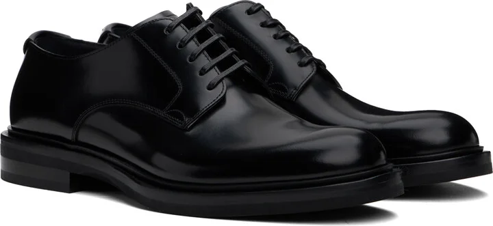 Dolce&Gabbana Black Brushed Calfskin Altavilla Derbys - Image 4