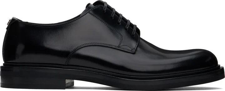 Dolce&Gabbana Black Brushed Calfskin Altavilla Derbys