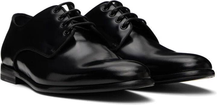 Dolce&Gabbana Black Brushed Calfskin Derbys - Image 4
