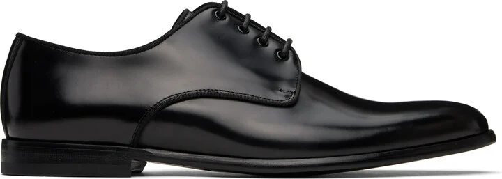 Dolce&Gabbana Black Brushed Calfskin Derbys
