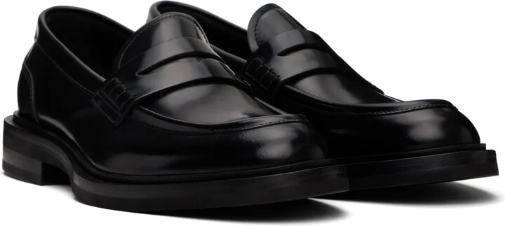 Dolce&Gabbana Black Brushed Calfskin Loafers - Image 4